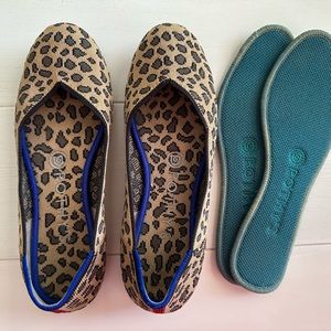 Rothy’s The Flat leopard round toe ballet flats. Size 7, extra insoles incl.